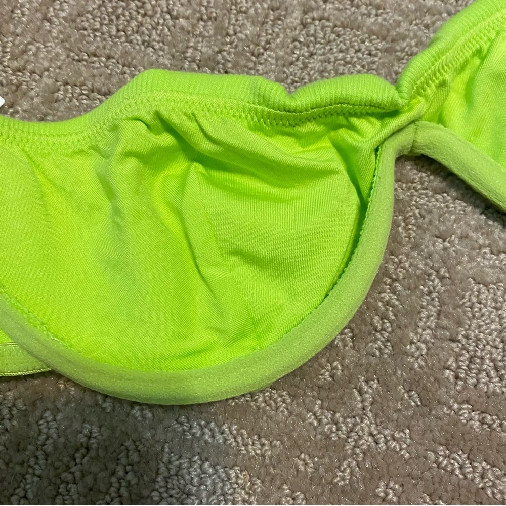 NWT {Urban Outfitters} Out From Under | That Girl Ribbed Bra | Lime/Vert~ Large - Picture 10 of 16